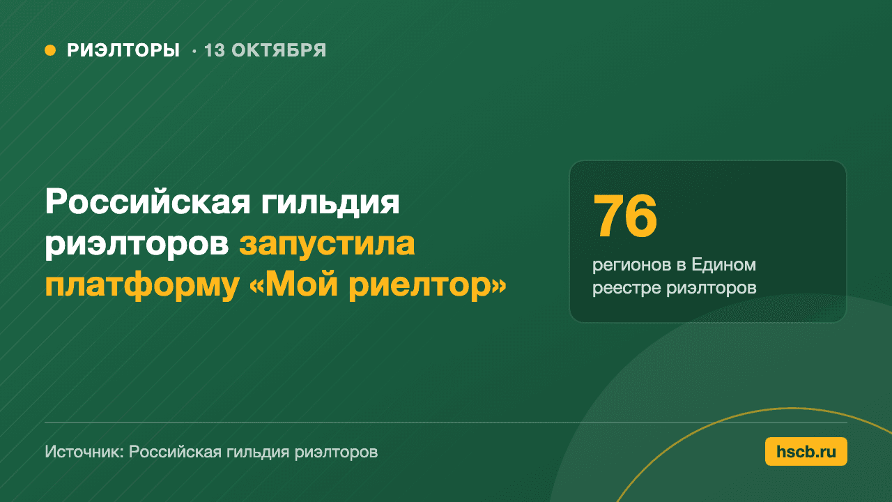 Российская гильдия риэлторов запустила платформу «Мой риелтор»